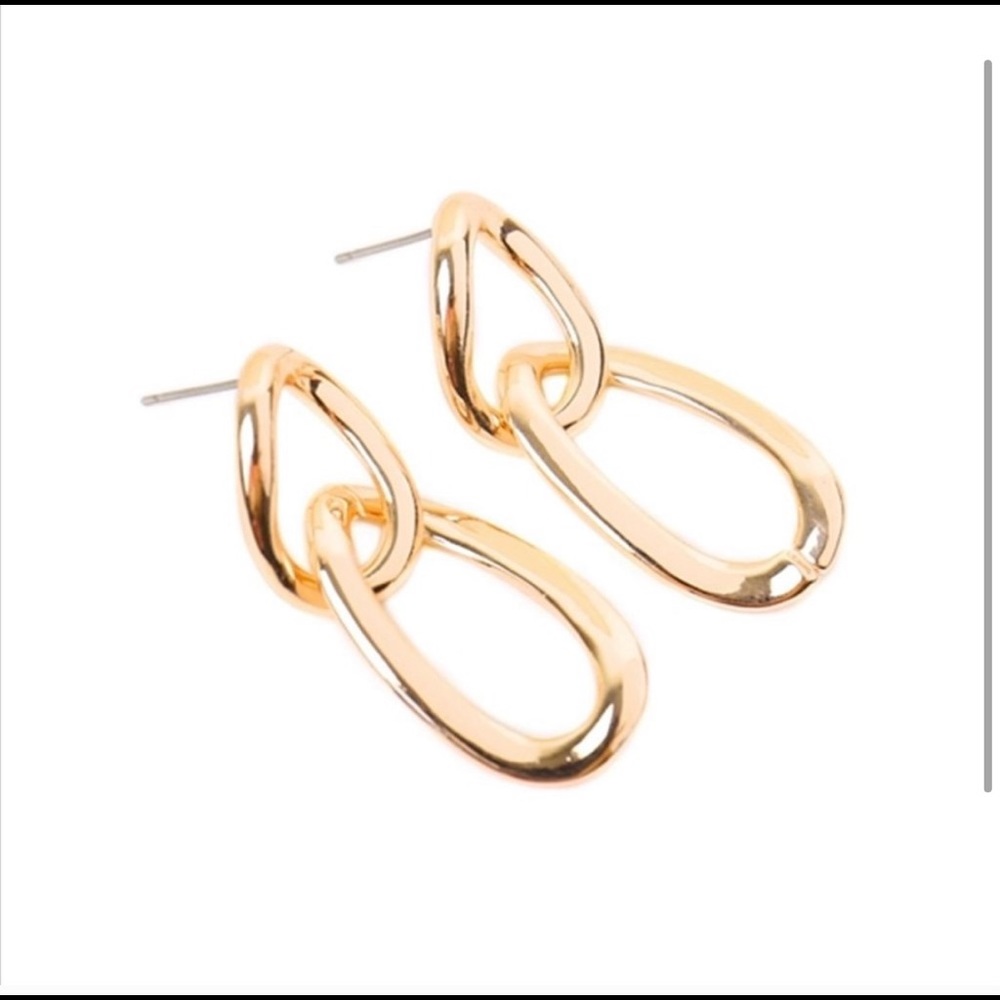 Gold Chain Link Earrings